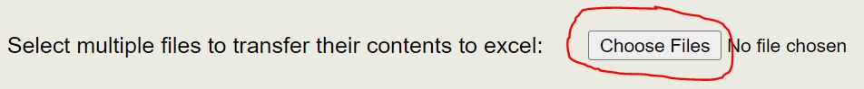 Image of the choose files button displayed above